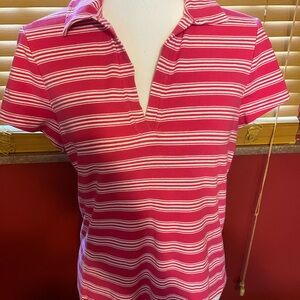 Tommy Hilfiger Striped Pink Polo Shirt